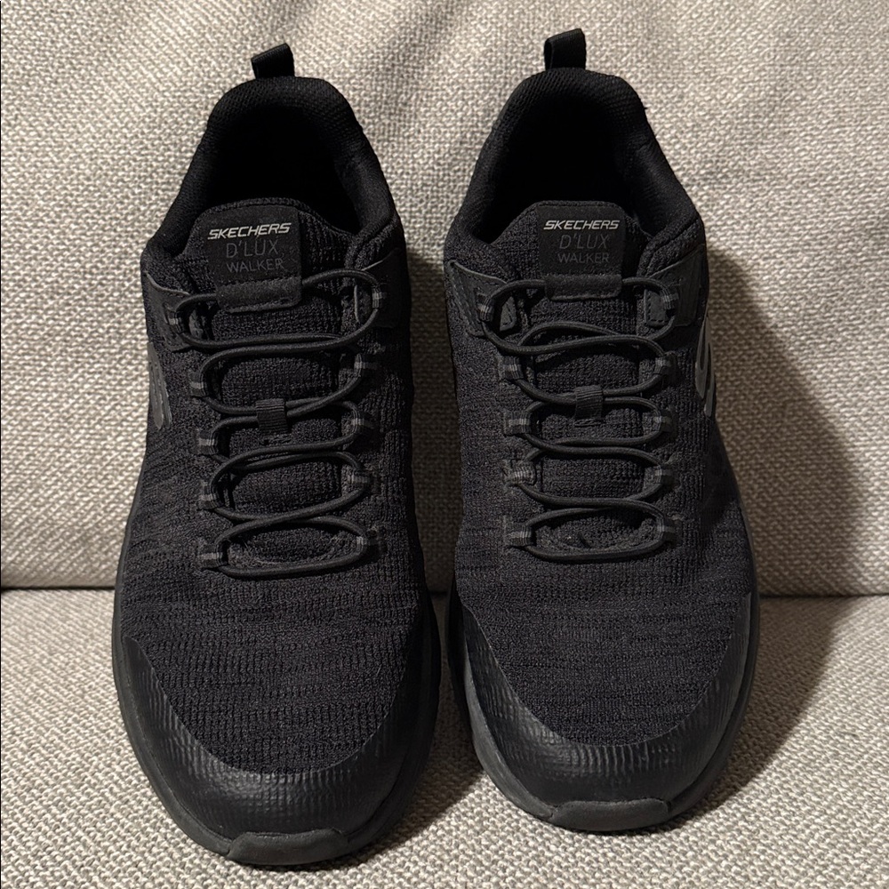 Skechers D’LUX Walker Black Comfort Walkers 10 Extra wide - Picture 2 of 10